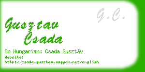 gusztav csada business card